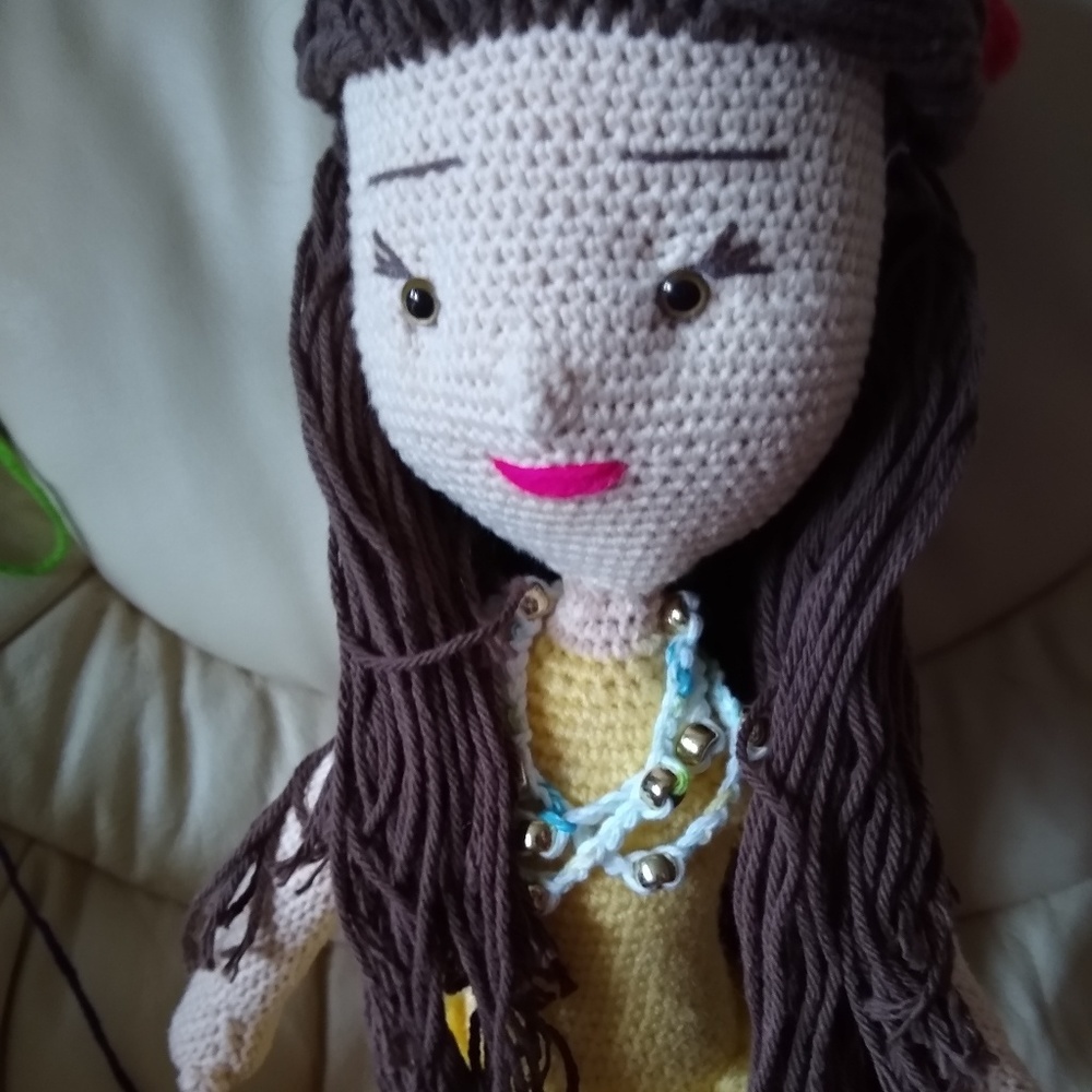 Boho baby doll handmade size 25"